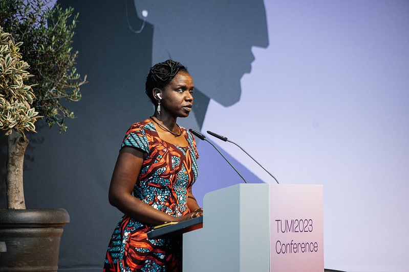 Senator Crystal Asige speaking at the TUMI Conference 2023